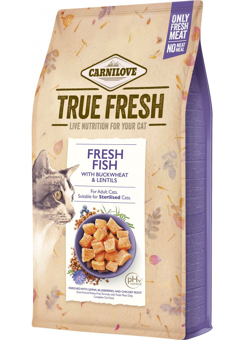 Сухой корм для взрослых кошек True Fresh Cat Fish с рыбой 1,8 кг (8595602561421) Carnilove (308340520)