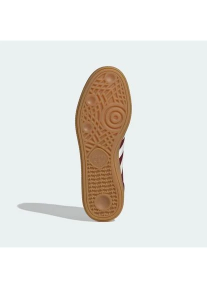 Бордовые всесезонные кожаные мужские кроссовки handball spezial jh5439 бордового цвета кежуал повседневные adidas