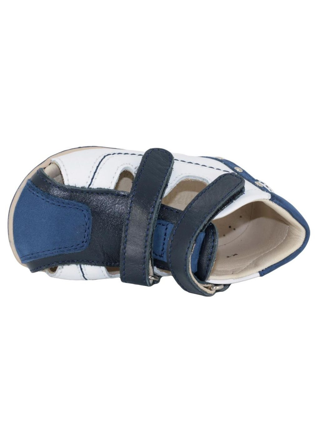 Синие сандалии 636 для мальчиков сине-белые. размер 19 Ortopedia