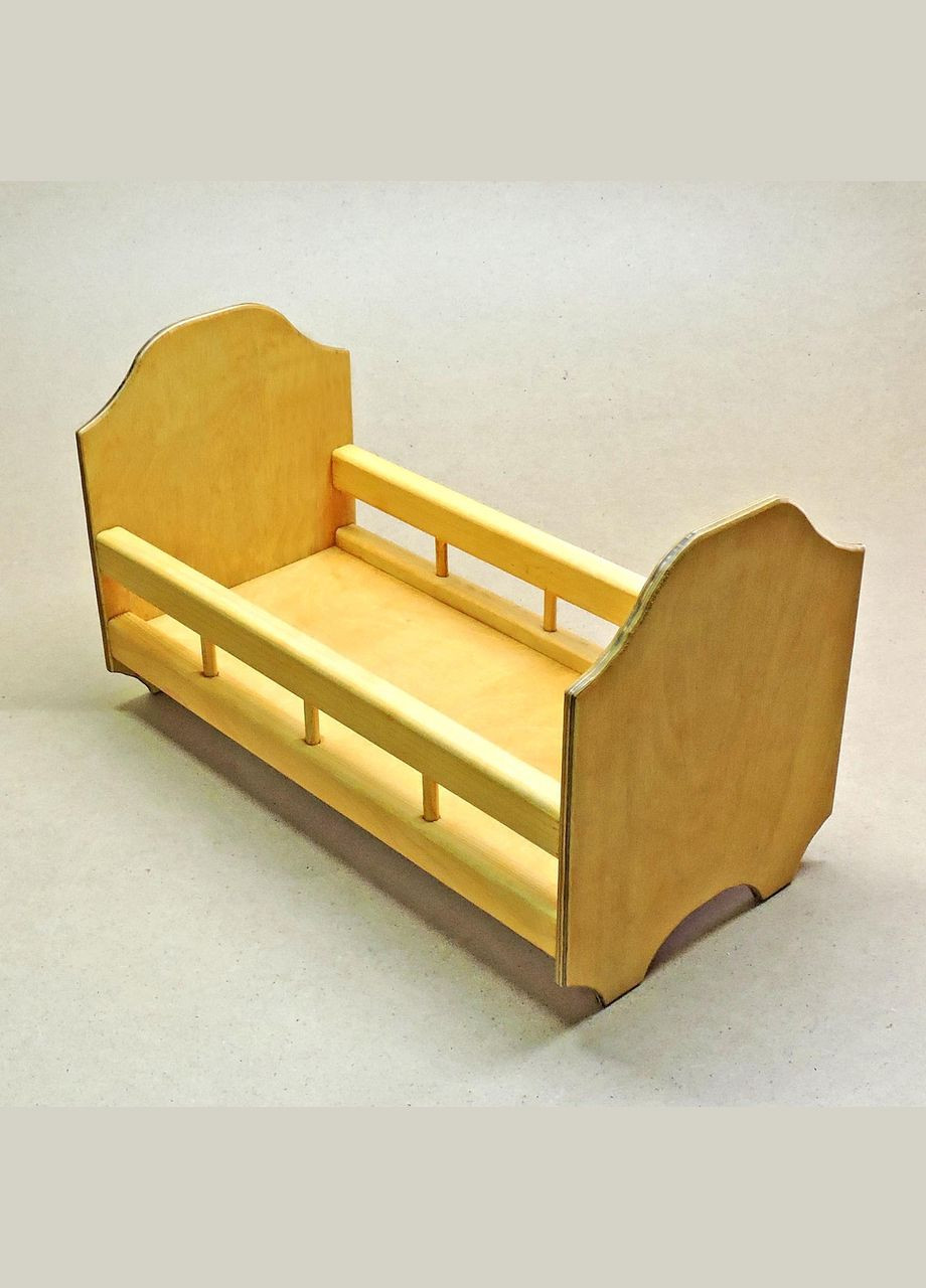 Кровать для кукол из дерева Рапунцель карри (КРТ-000202) No Brand (328605905)