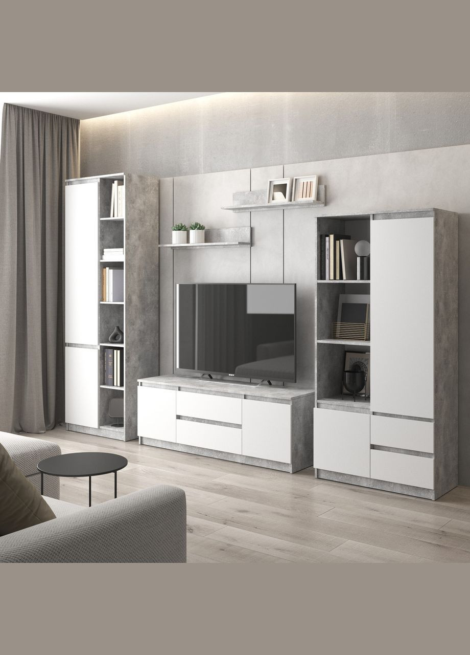 Комплект меблів до вітальні, шафа R-26 шафа R-27 тумба R-28 полиці М-22 VAYS (372704272)