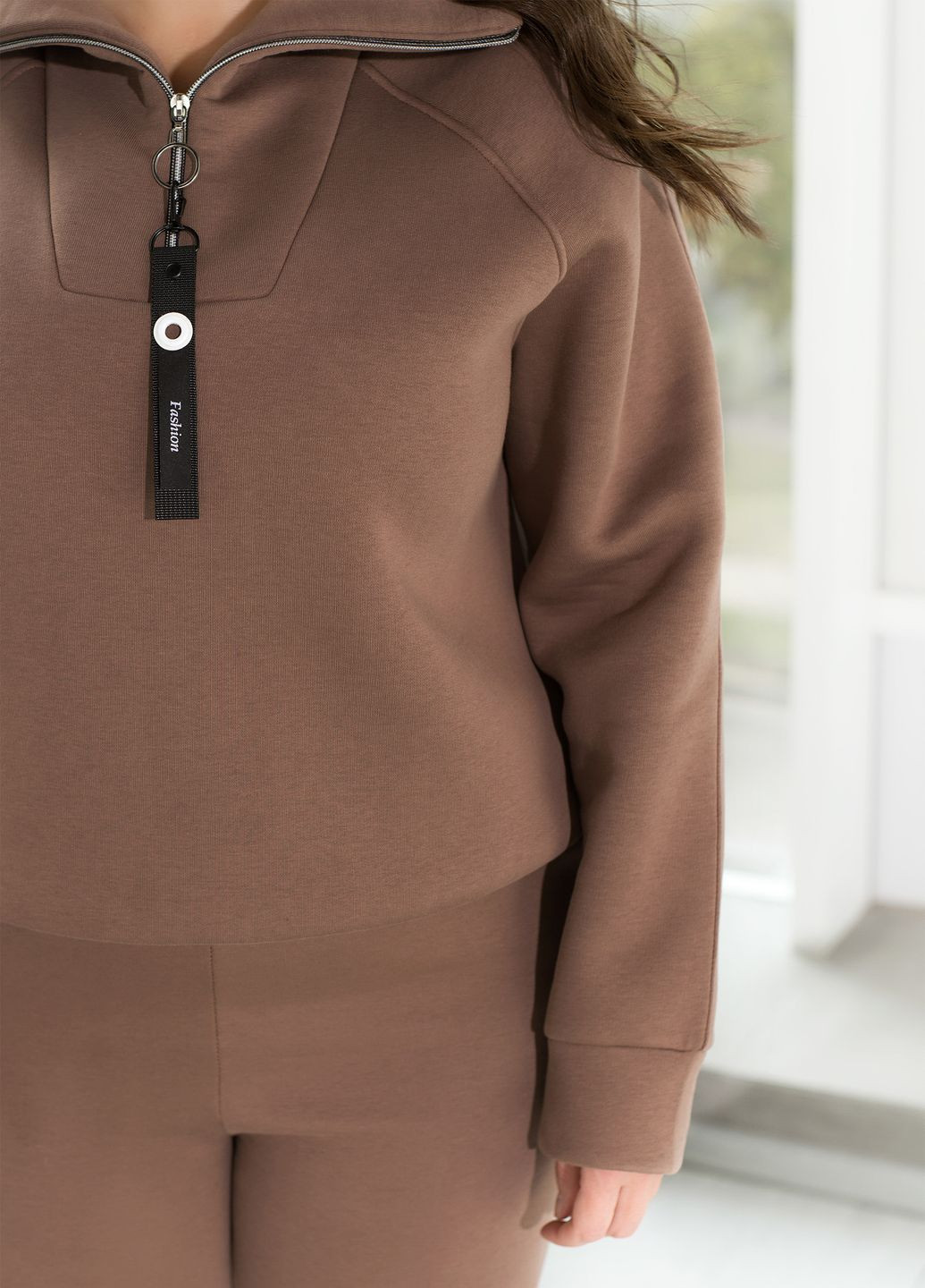 Спортивный костюм женский зимний на флисе (свитшот + штаны) No Brand (367959740)