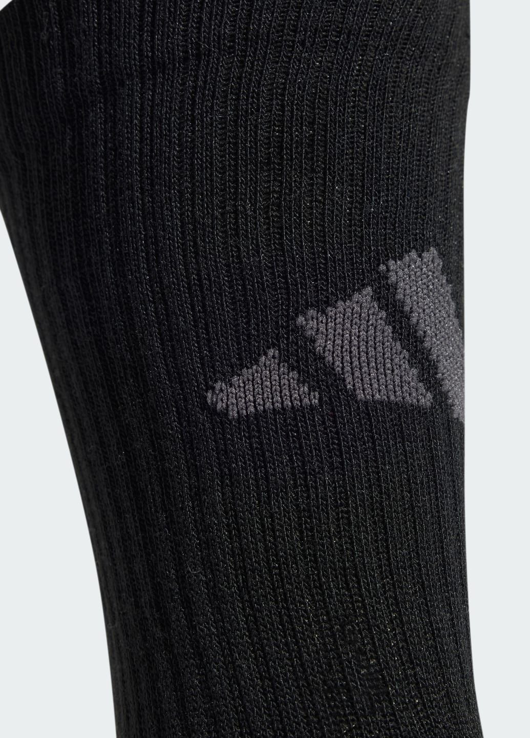 Чорні три пари шкарпеток essentials climacool crew adidas логотипи (338185029)