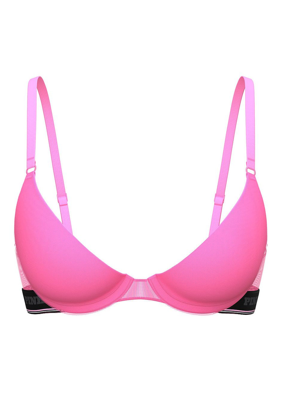 Розовый бюстгальтер wear everywhere push-up bra (27052385) Victoria's Secret с косточками