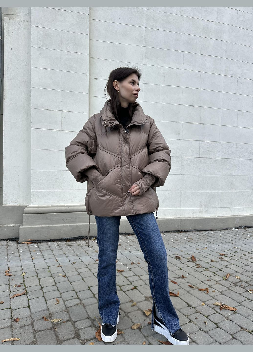 Коричневый зимний Пуховик FLY