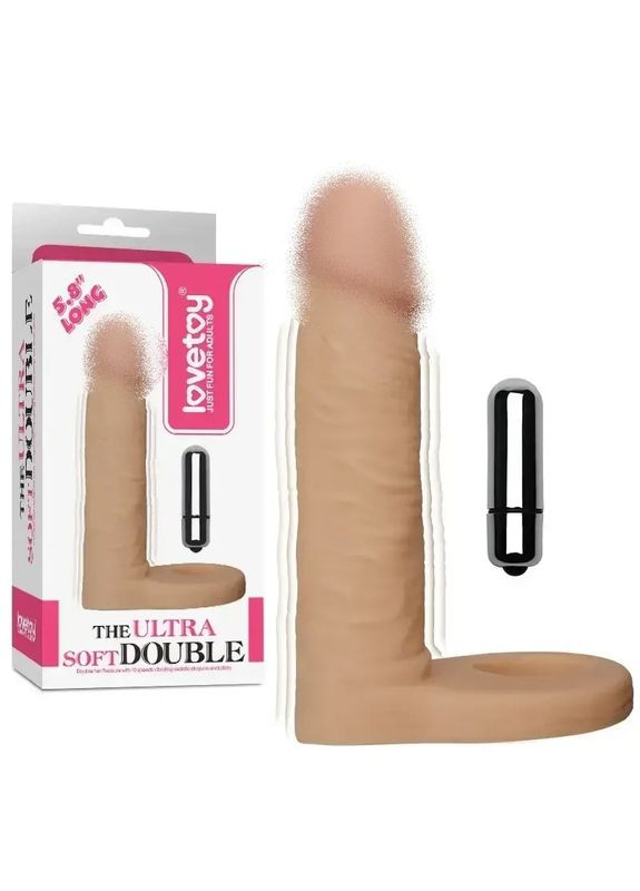 Насадка для подвійного проникнення - The Ultra Soft Double Vibrating 5.8 " Lovetoy (335399546)