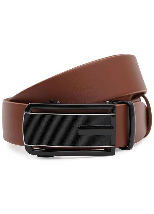 Чоловічий шкіряний ремінь натуральна шкіра світло-коричневий 54562 Borsa Leather (390982138)
