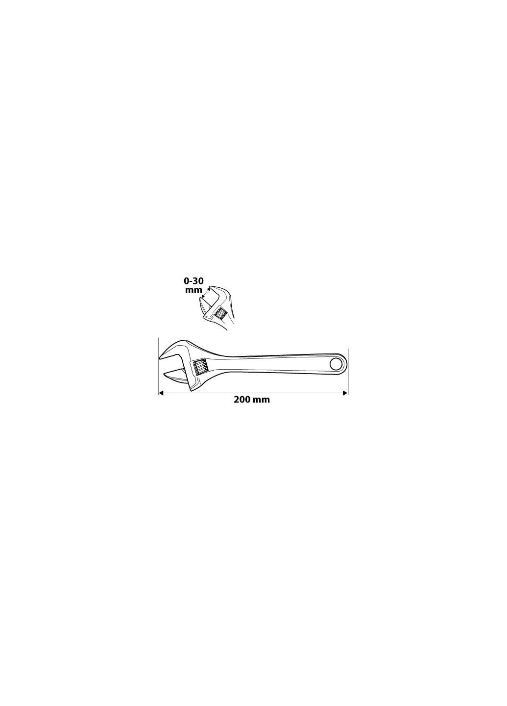 Ключ разводной (030 мм, 200 мм) с храповым механизмом (23846) Neo Tools (293511027)