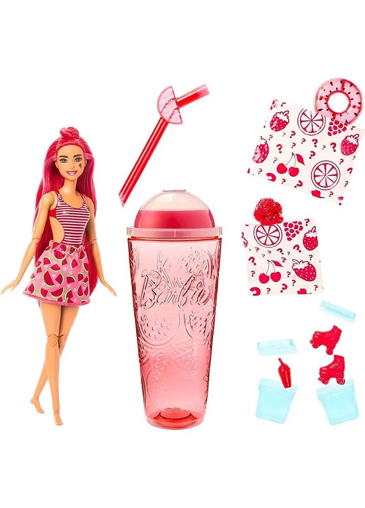 Лялька "Pop Reveal" серії "Соковиті фрукти" – кавуновий смузі колір різнокольоровий CB-00231945 Barbie (314891406)