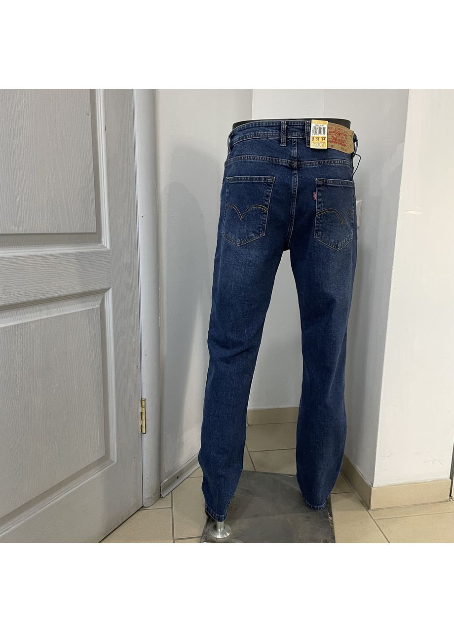 Джинси 501 чоловіч прямі стрейч великі розміри 42 сині Levi's (350349437)
