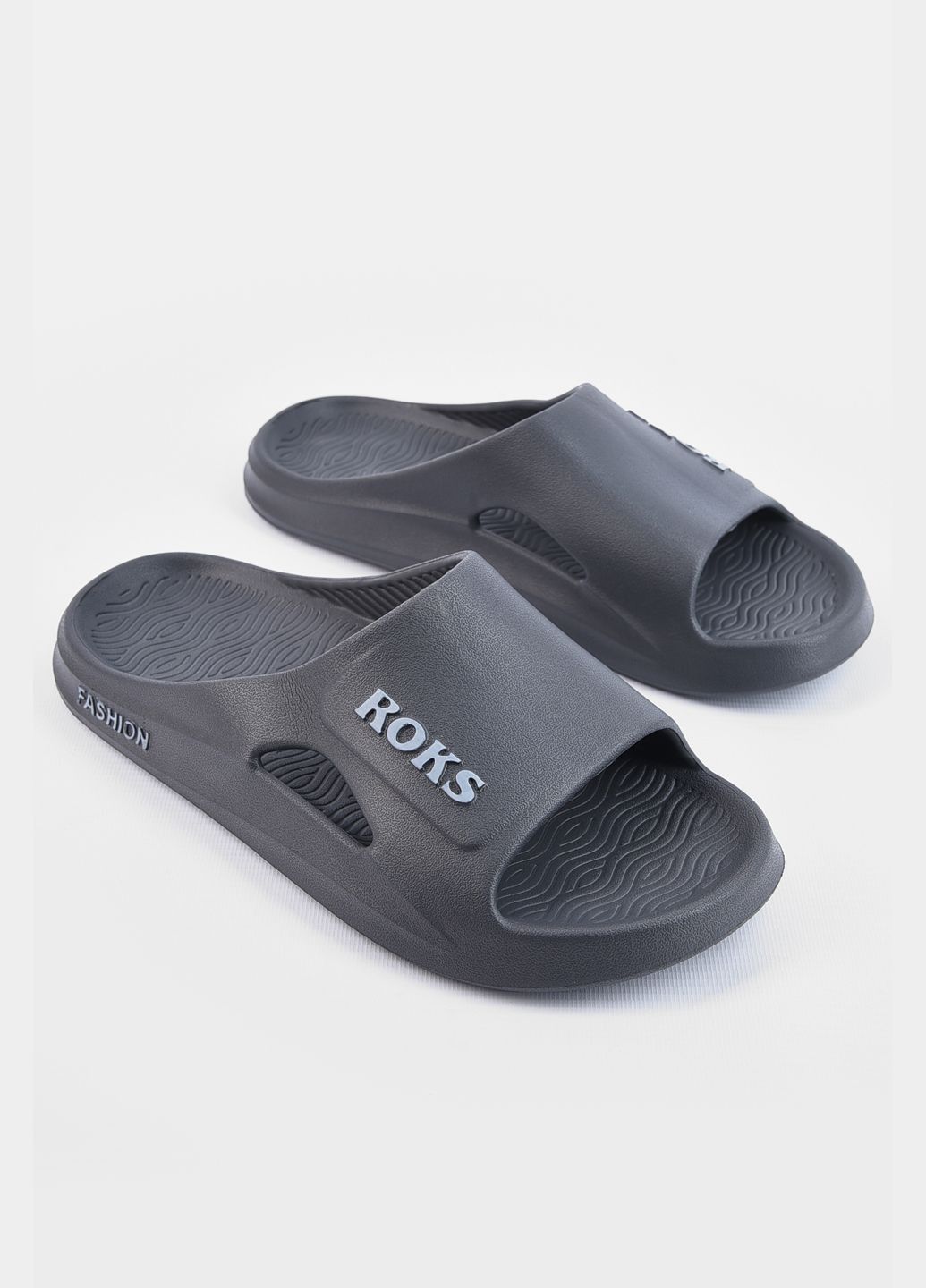 Серые кэжуал шлепанцы мужские пена серого цвета Let's Shop