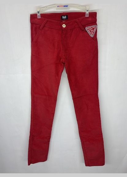 Красные кэжуал демисезонные зауженные брюки D&G