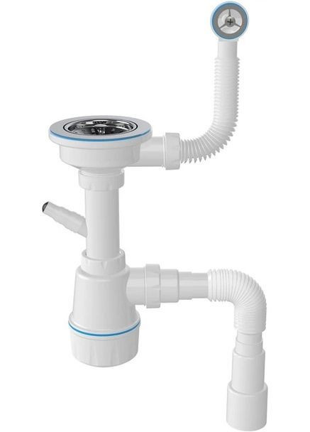 Сифон кухонний одинарний з нержавіючої сталі Mokko Шоколадний (35200114250) Adamant (372017500)