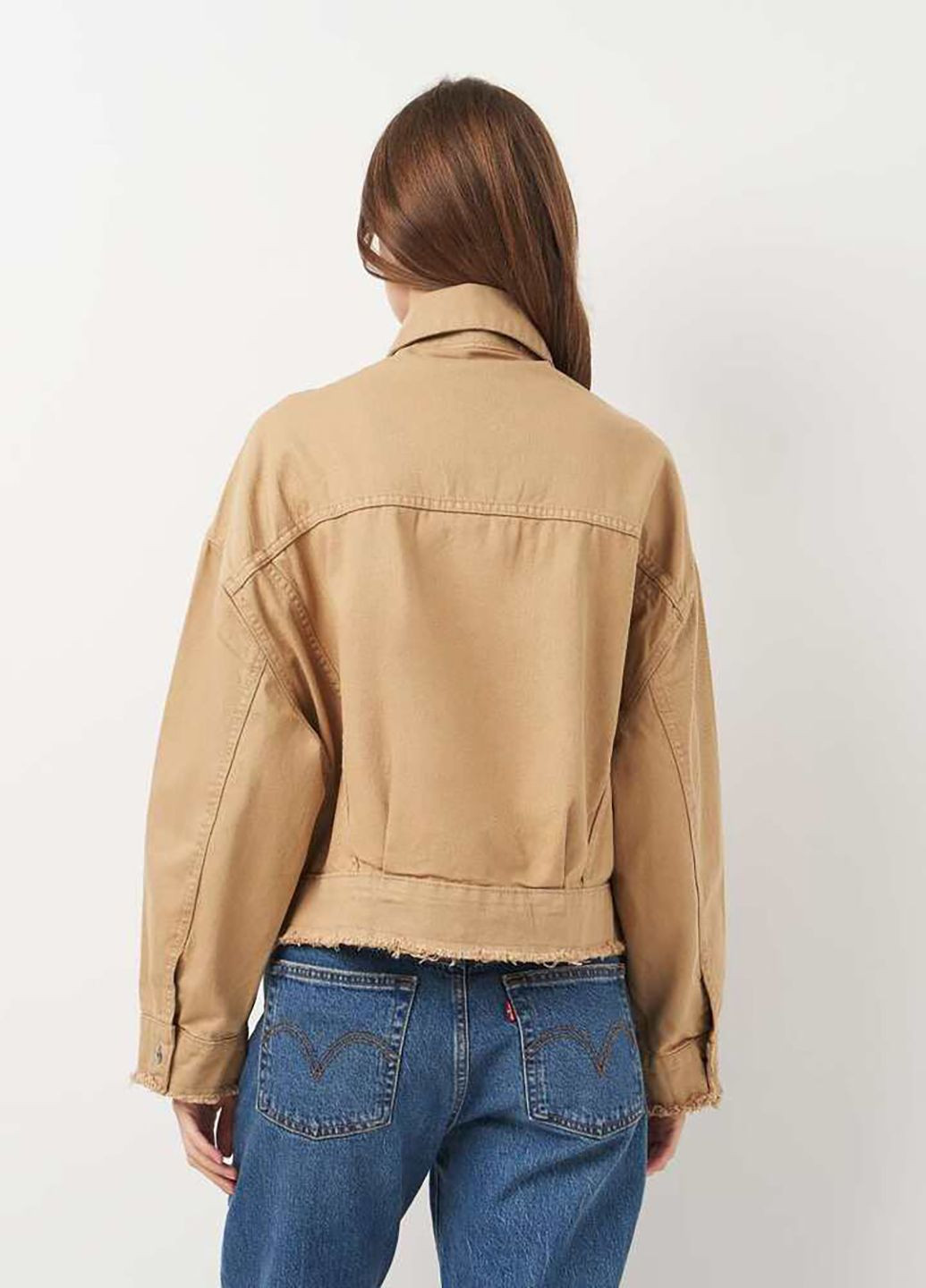 Светло-коричневая демисезонная куртка джинсовая Veto jeans