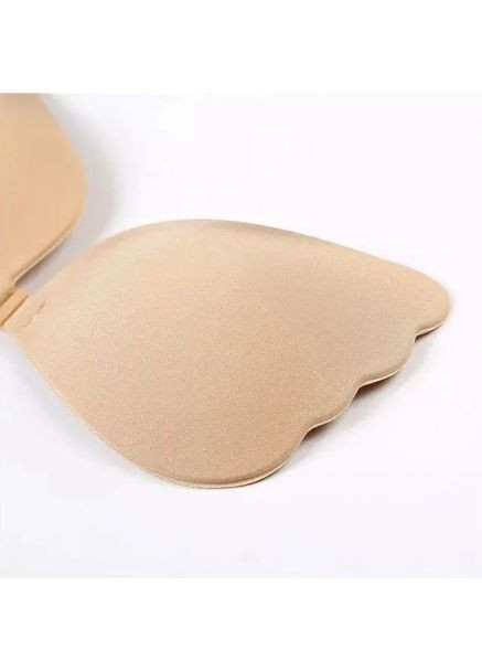 Бежевий балконет бюстгальтер fly bra силіконовий без бритель з ефектом пуш-ап No Brand