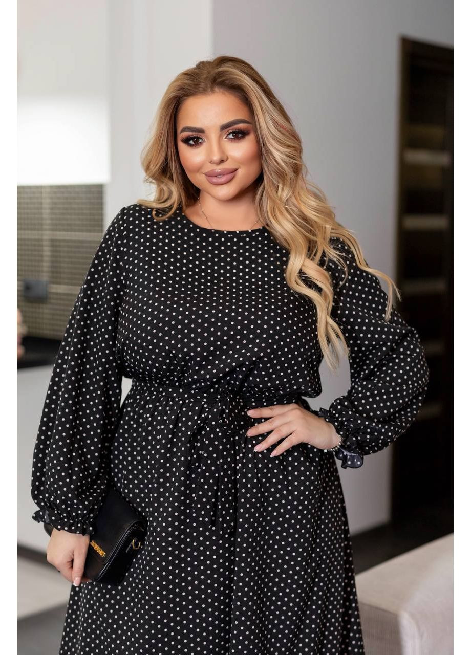 Черное платье софт,легкое и комфортное,с ремнем и резинка на талии Україна