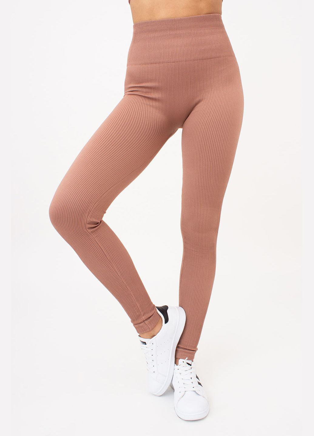 Коричневые демисезонные леггинсы с моделирующим швом Giulia