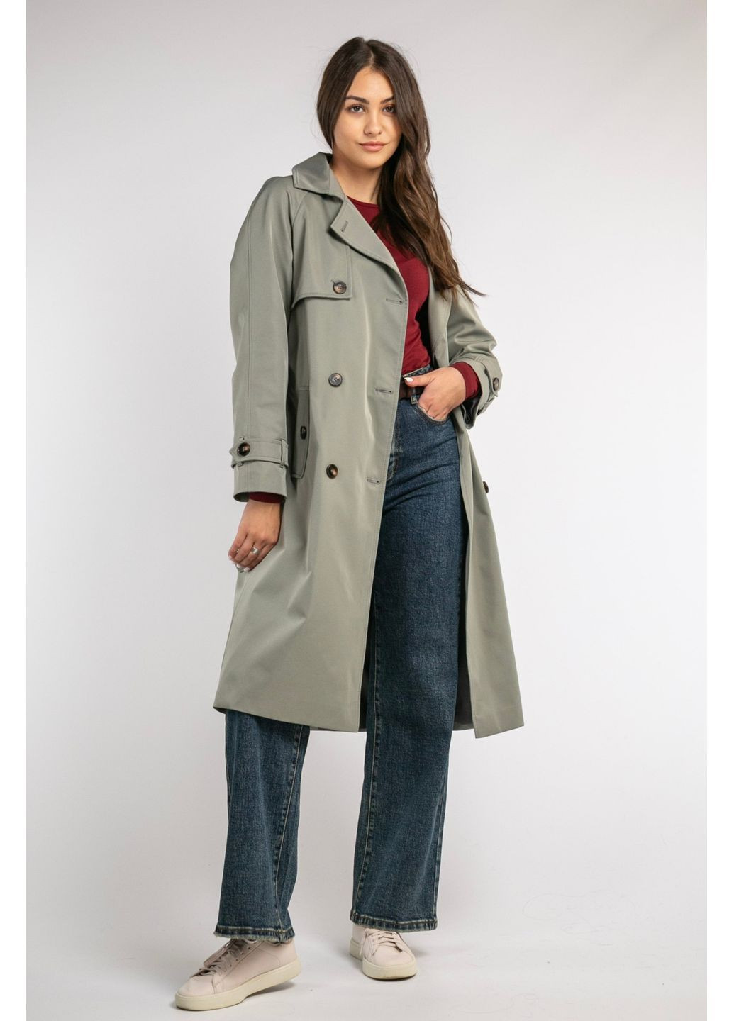 Тренч С61 CHICLY на гудзиках (362664102)