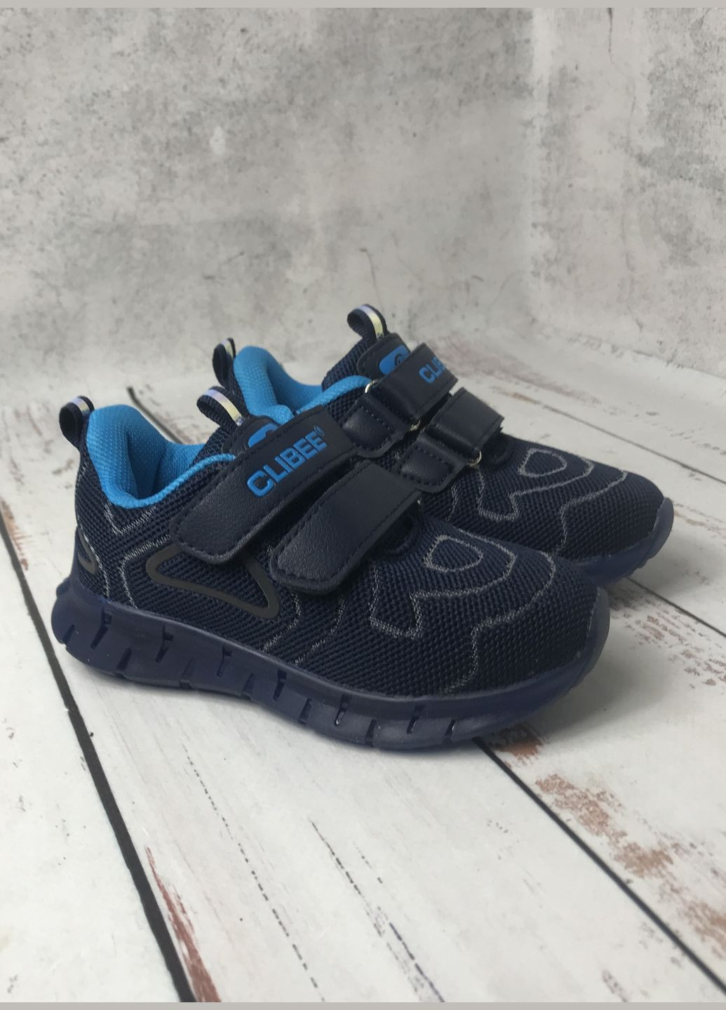Синій всесезон кросівки дитячі для хлопчика темно-синій (214) Clibee