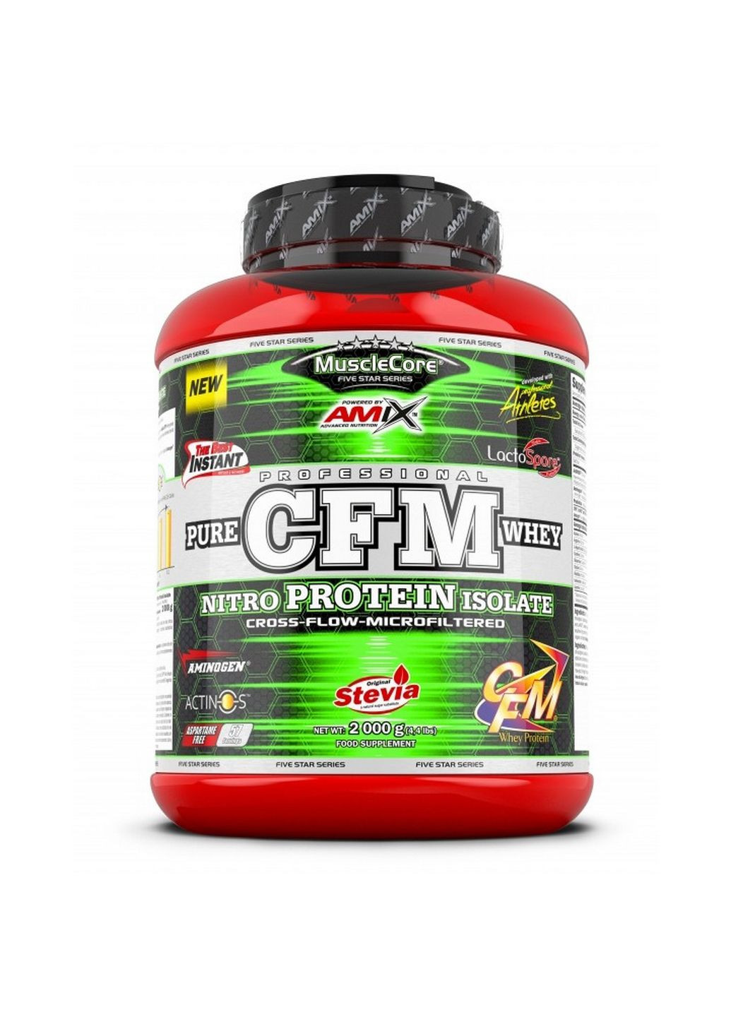 Протеїн Nutrition MuscleCore CFM Nitro Protein Isolate, 2 кг Ваніль Amix Nutrition (293478699)