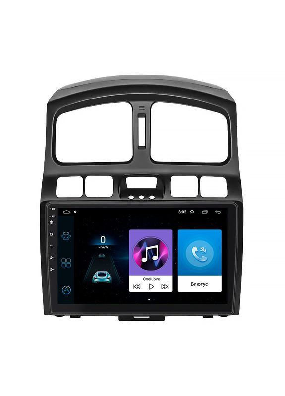 Штатная магнитола для Hyundai Santa Fe I 2000-2012 экран 9" 1/16Gb Wi-Fi GPS Base Хюндай Сантафе 7шт Lesko (336194302)