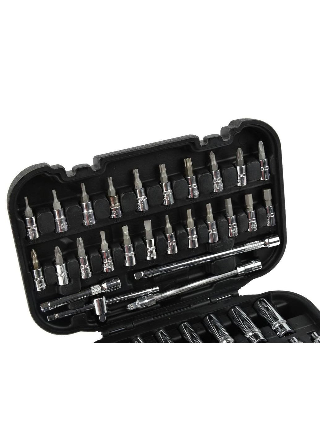 Набор головок торцевых "(к-т 56 шт.) 1/4", 8-32 мм с трехщеткой Geko (342325116)