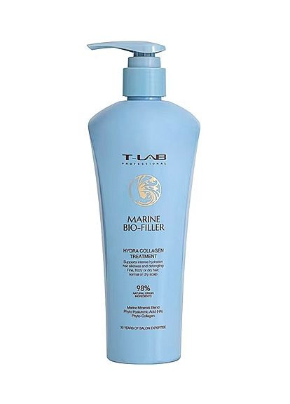 Маска-кондиционер для волос с гидролизованным коллагеном Marine Bio-Filler Hydra Collagen Treatment 300ml (1388534-18800938) T-Lab Professional (368644344)