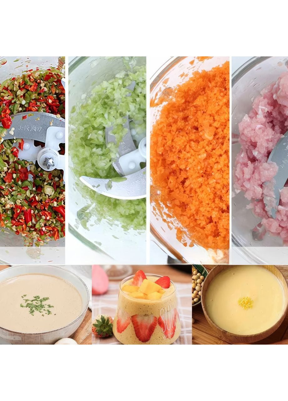 Кузонный измельчитель для мяса от сети, 2 л, 800 Вт, LB-7004A / Измельчитель для кухни / Блендер кухонный Sokany (366979149)