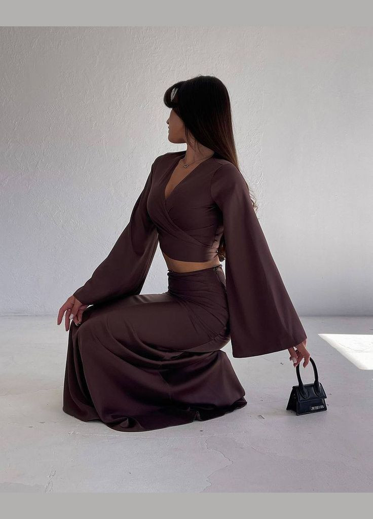 Костюм з спідницею максі та топом Adelante (329860408)