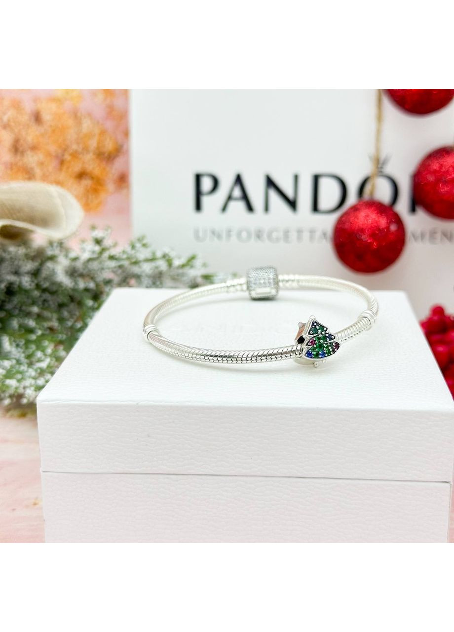 Серебряный шарм Пандора "Новогодняя елка" 790018C01 Kabluchka (355346456)