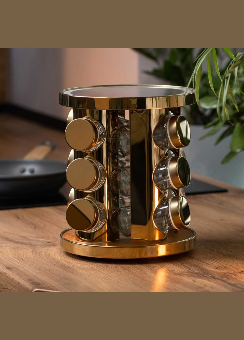 Набір для спецій 12 предметів на круглій підставці з LED-підсвічуванням HP15284 TS Kitchen (353502444)