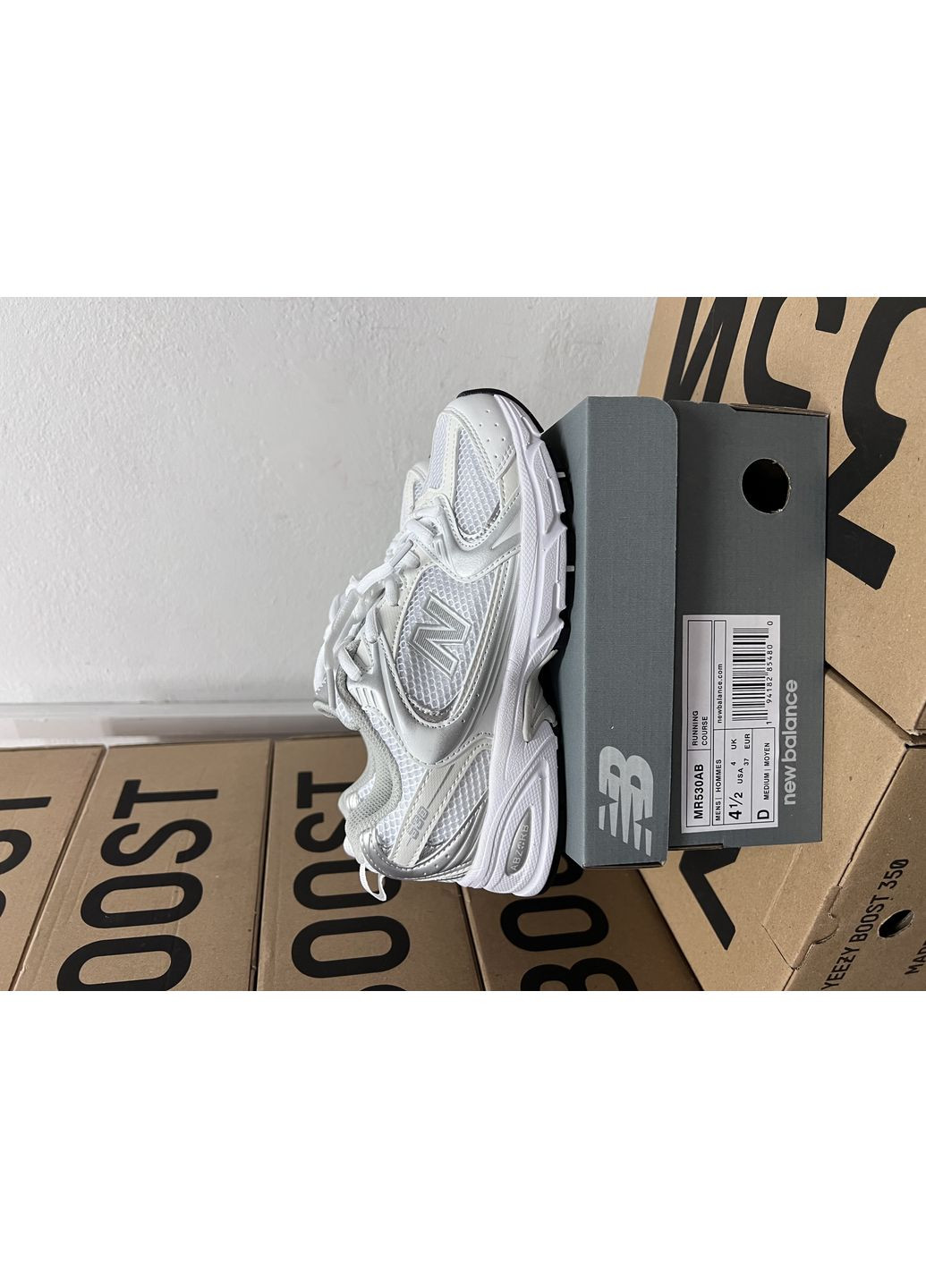 Белые демисезонные кроссовки мужские new balance 530 silver white v2 нью беланс 530 No Brand