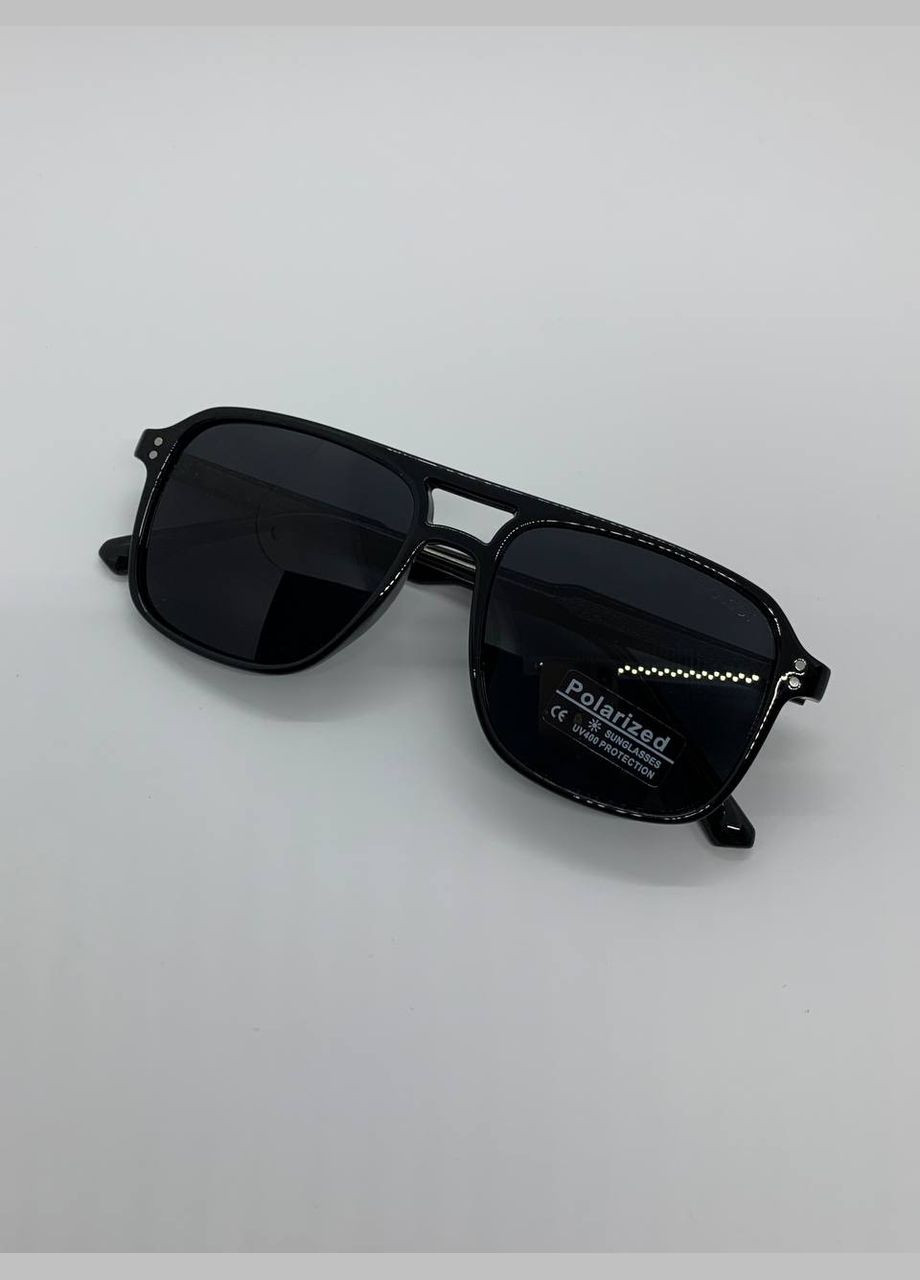 Сонцезахисні окуляри унісекс з поляризацією та UV-захистом, стильні окуляри в чорній оправі No Brand (345702277)