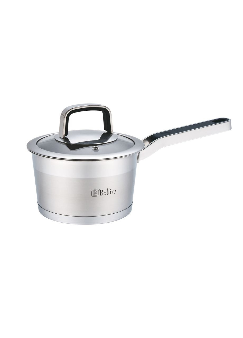 Ківш кухонний нержавійка з кришкою 16 см, 1.6 л (BR-2101) Bollire (334713237)