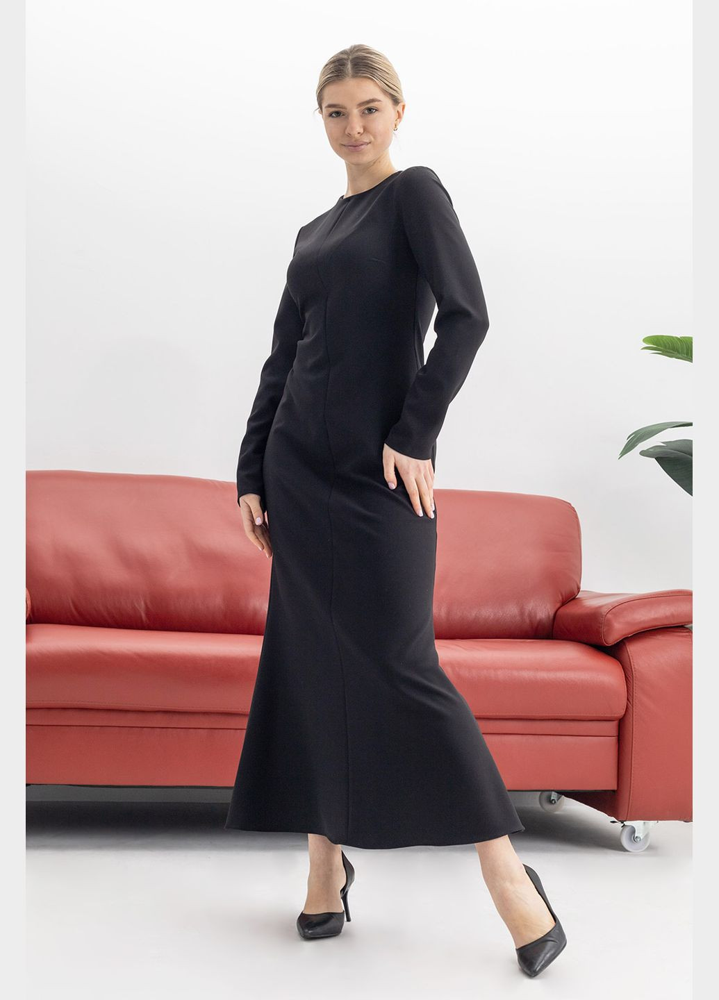 Чорна святковий жіноча сукня «vivienne» чорного кольору Lana Bryk однотонна