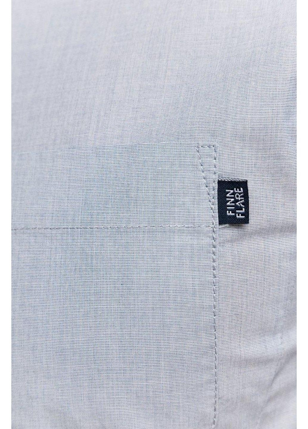 Голубой кэжуал рубашка однотонная Finn Flare