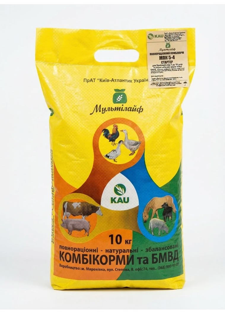 Комбікорм Мультилайф МПК5-4 для бройлерів, старт, 10 кг (*) No Brand (403085168)