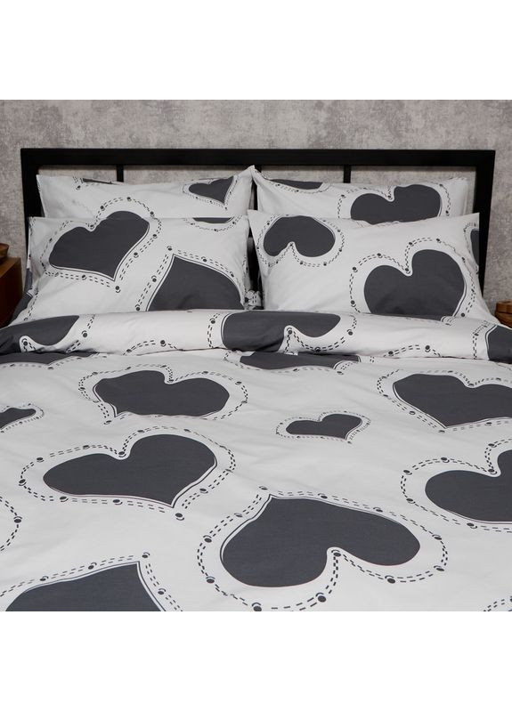 Набор наволочек Бязь Gold Люкс 40х60 2 шт (MS-840001381) Moon&Star Grey Love (356681435)