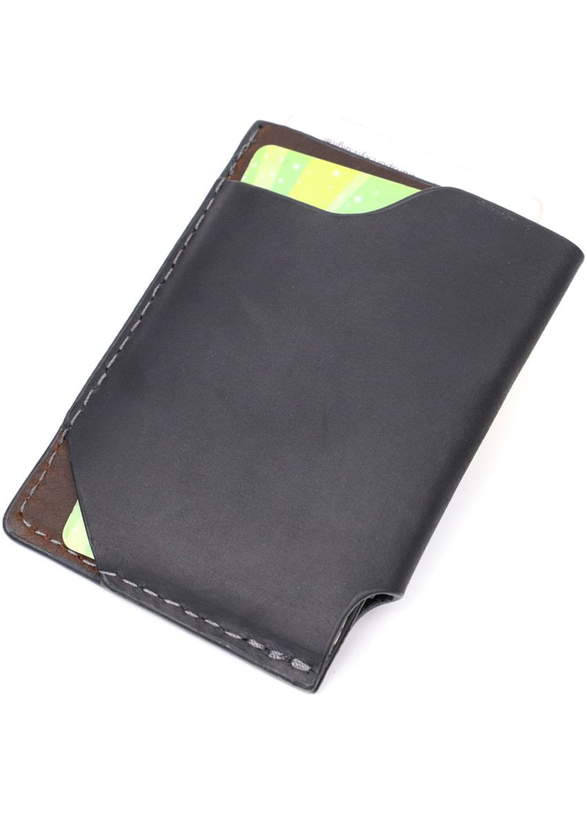 Интересный картхолдер с держателем для Apple AirTag из натуральной кожи 11608 Grande Pelle (329148338)