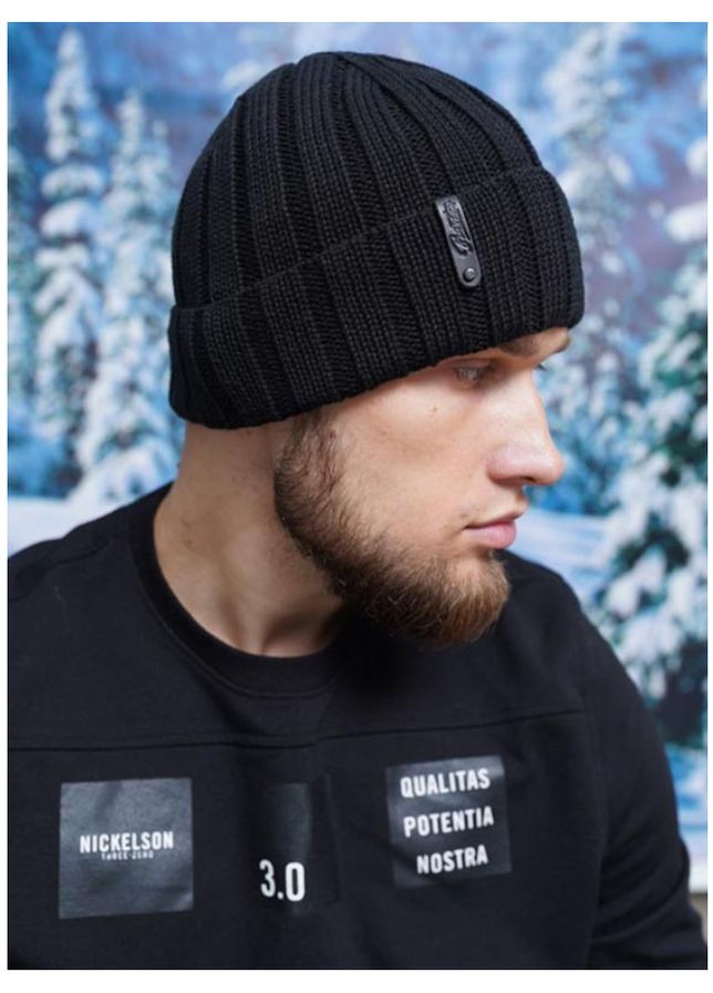Шапка чоловіча в'язана на флісі Braxton Бен (307833688)