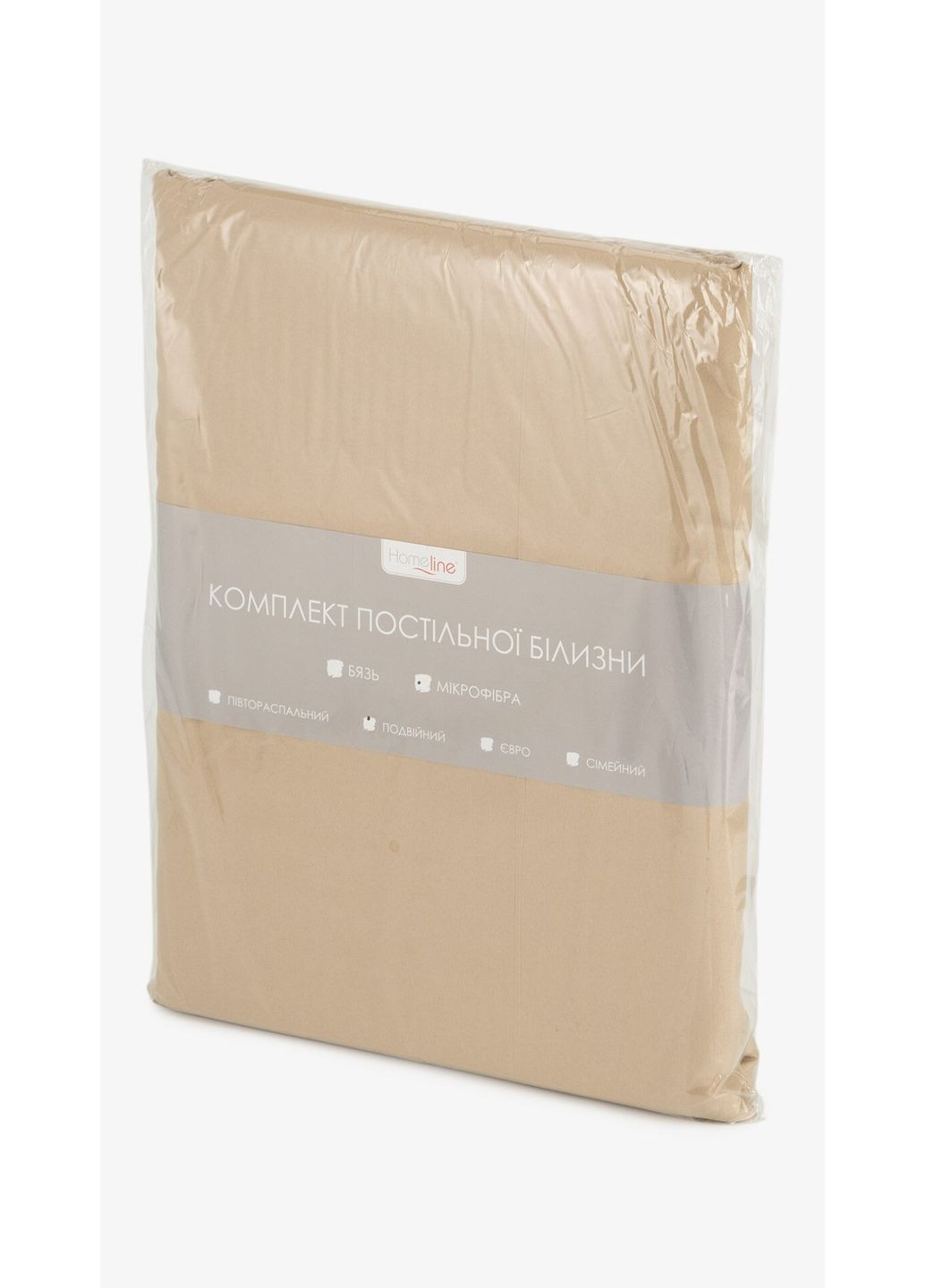 Постельное белье Двуспальное 173951 200 х 215 см Бежевый shop (4820166164790) Home Line (360950293)