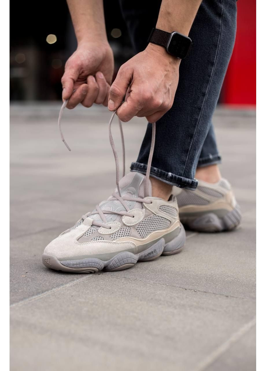 Сірі Осінні кросівки чоловічі adidas yeezy boost 500 ash grey v3 адідас ізі буст No Brand