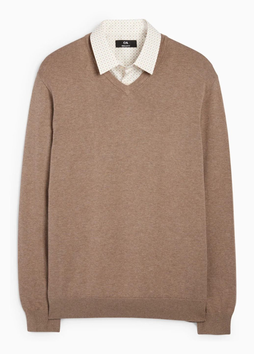 Світло-бежевий демісезонний комплект (сорочка та светр) C&A