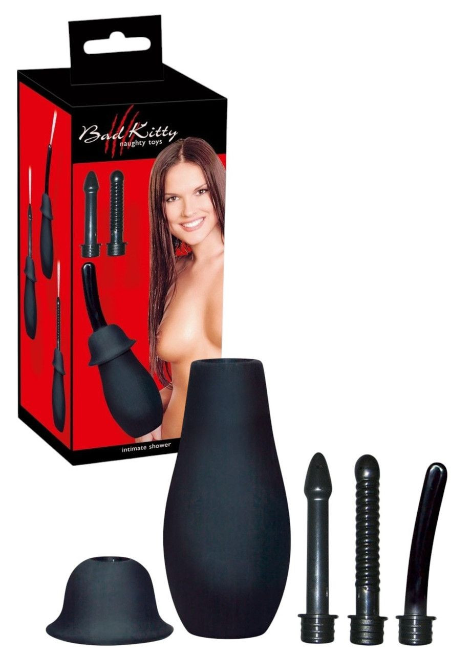 Анальный душ intimate shower с тремя насадками для гигиены и удовольствия Bad Kitty (322244855)