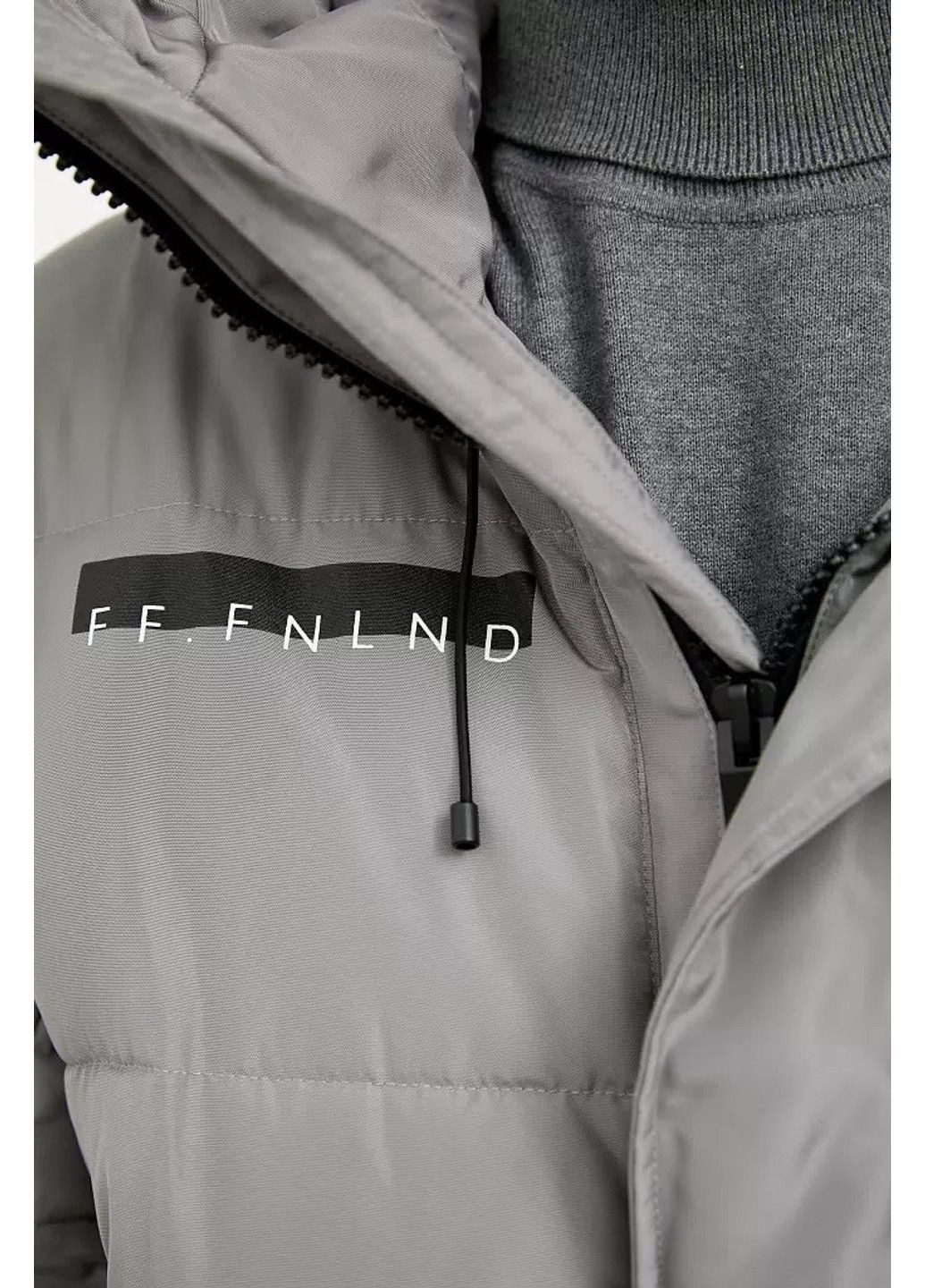 Сірий зимній Пуховик Finn Flare