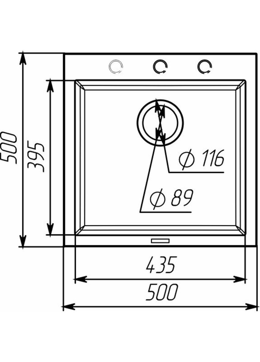 Гранітна мийка GALAX 5050 матова гренадін Valeso (365877839)