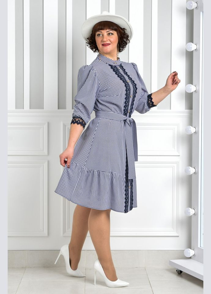 Синее платье 14356-3 Alenka Plus