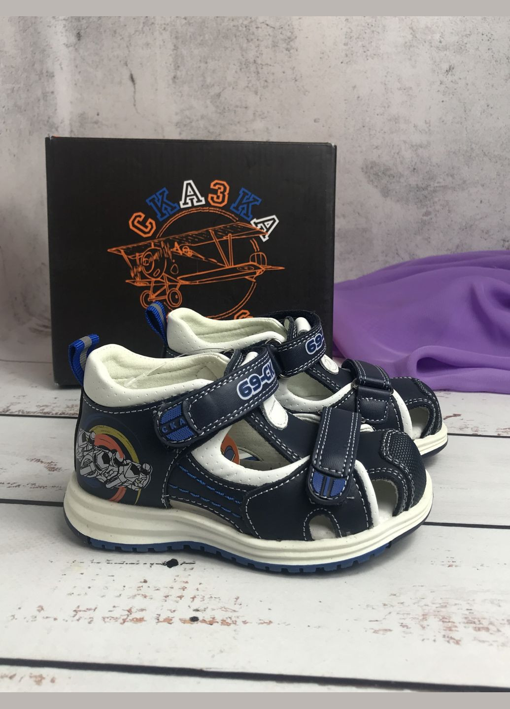 Босоніжки дитячі для хлопчика Темно-синій (2021) Сказка (332795169)