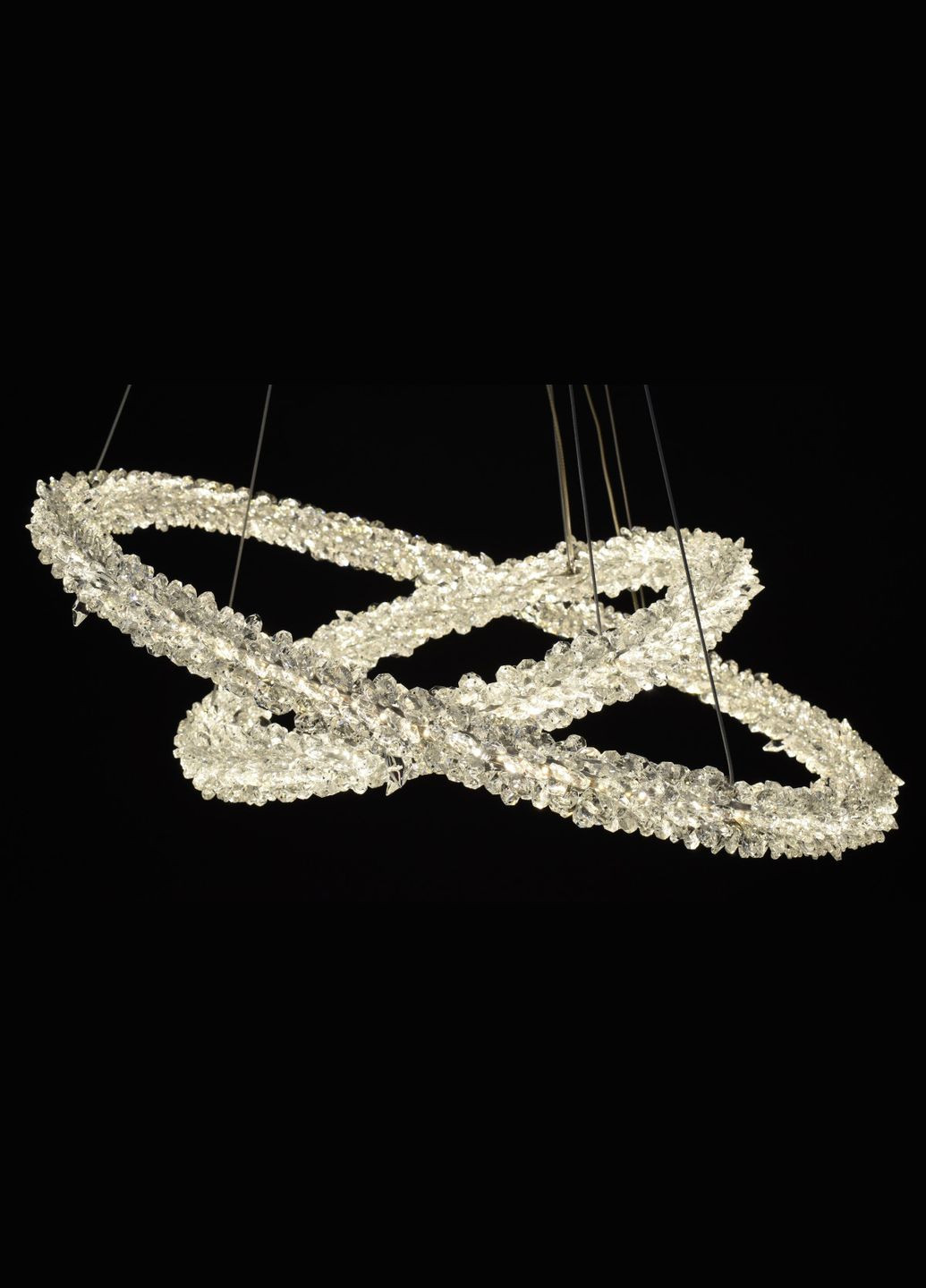 Люстра подвесная хрустальная LED 28133 Латунь 25-170х64х64 см. Sunnysky (364490751)