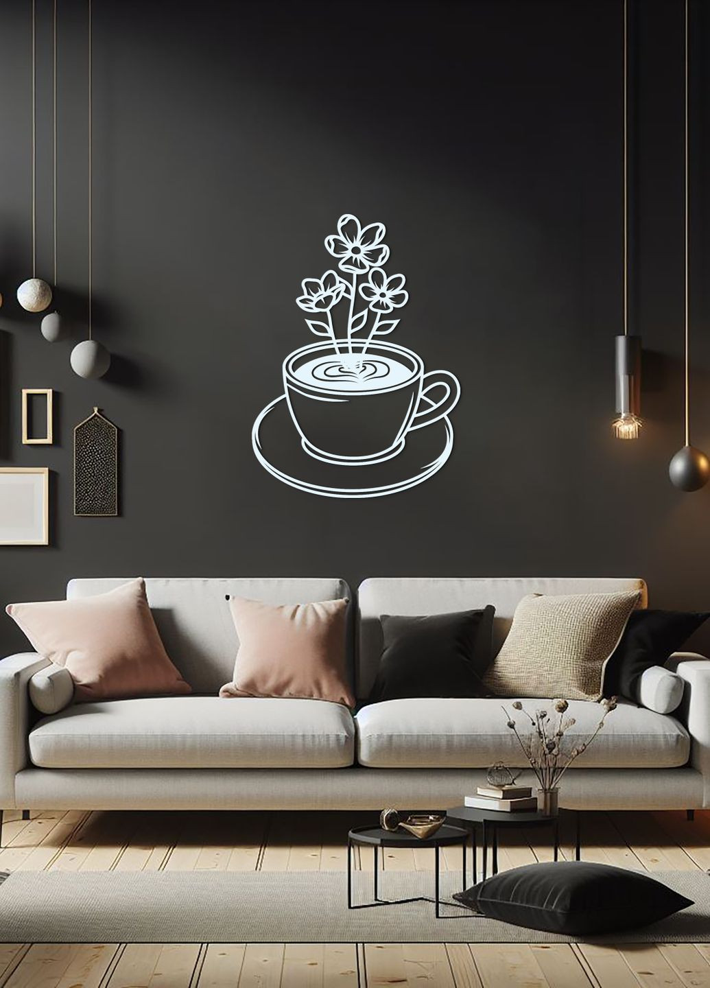 Современная картина на кухню, декоративное панно из дерева "Ромашковый чай", стиль лофт 30х23 см Woodyard (292013750)